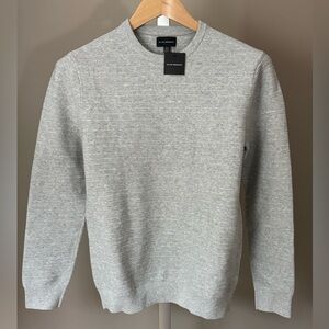 🏷️ NWT CLUB MONACO | Textured Twill Crewneck Sweater - Grey - XS